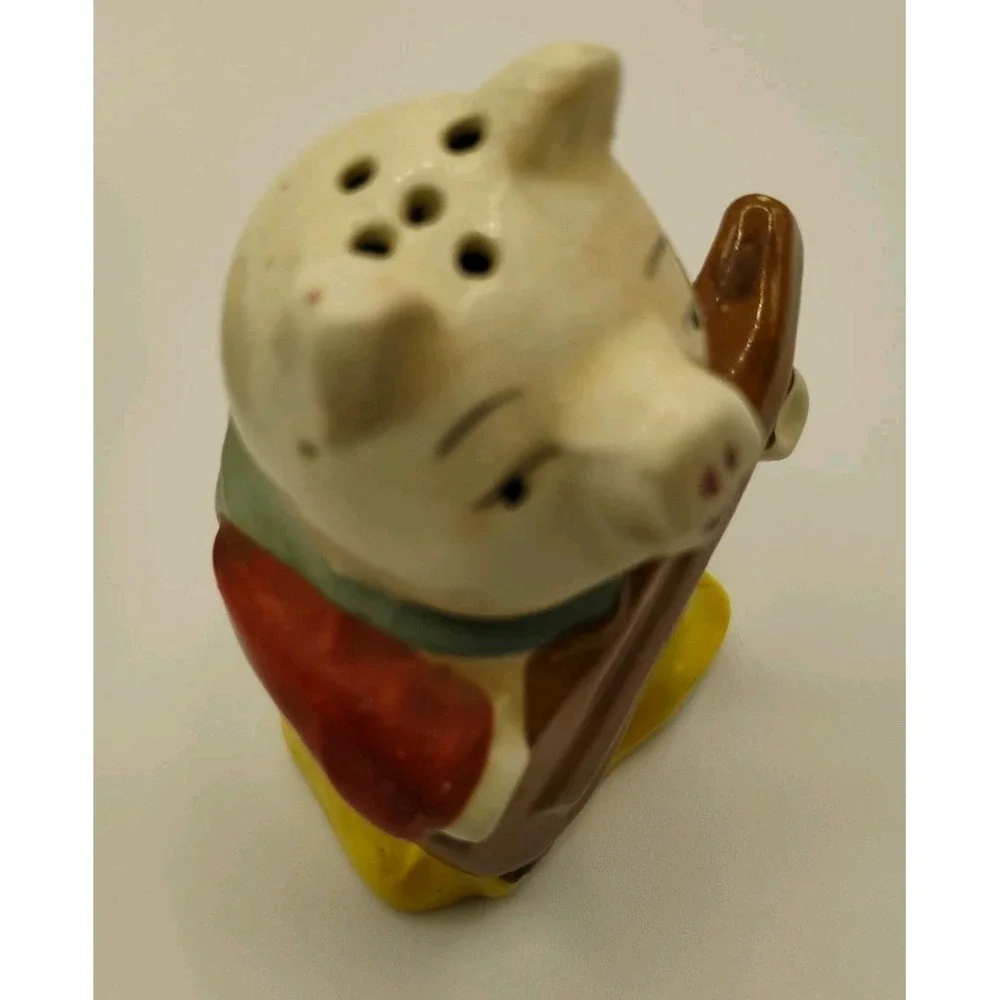 Anthropomorphic  Vintage Salt and Pepper Shakers Pig Musician Accordion Guitar